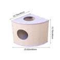 thumbnail image 3 of Lit pour Chat en Feutre en Forme d'Éventail – Grande Cachette Fermée pour Plusieurs Chats avec Conception Résistante aux Égratignures et Respirante – Toutes Saisons, outil-Free Assembly, Grotte pour Animal Gain de Place pour Dormir, 3 of 5