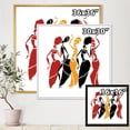 thumbnail image 4 of Designart Beautiful Dancers Afro American Silhouettes FLOAT FRAME WALL ART, 4 of 4