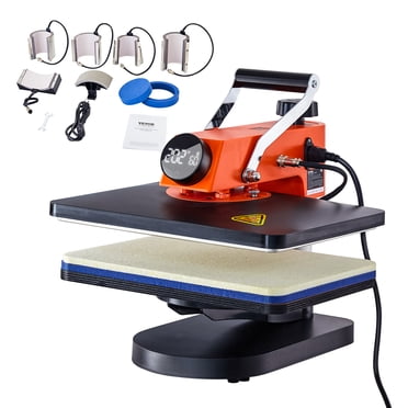 VEVOR Machine de Presse à Chaud, Chauffage Rapide 12 x 15 Pouces, Transfert par Sublimation Numérique à 360°, Imprimante de Transfert 5-en-1 pour T-Shirts et Vinyle pour Bannières, Sacs en Toile, Oreillers, Chemises, Tasses, Assiettes, Caps