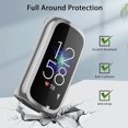 thumbnail image 4 of Tianle Compatible with Fitbit Luxe Screen Protector Case, [4 Pack] Soft TPU Full Around Protective Cover Bumper for Fitbit Luxe Smartwatch Accessories (Black+Silver+Rose Gold+Clear), 4 of 9