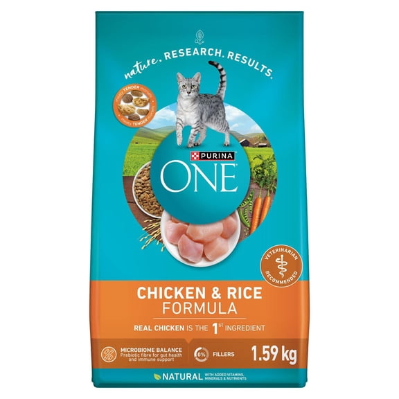 Purina ONE Poulet & Riz, Nourriture Sèche pour Chats 1.6kg