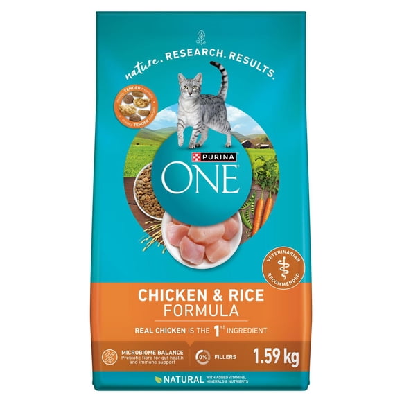 Purina ONE Poulet & Riz, Nourriture Sèche pour Chats 1.6kg
