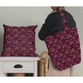 thumbnail image 5 of Soimoi Red Poly Georgette Fabric Text & Butterfly Print Fabric by the Yard 52 Inch Wide, 5 of 5