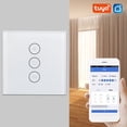 thumbnail image 1 of WiFi Touch Switch, Smart WiFi Curtain Switch, Touch Panel, Timer, APP Voice Control, For  Home ,Smart Wall Switch For Tuya, EU Plug 110-240V, 1 of 8