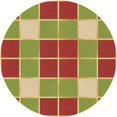 thumbnail image 1 of Ahgly Company Tapis de Zone Rond Vert Transitionnel pour Intérieur Lavable à la Machine, 3 Pieds Rond, 1 of 7