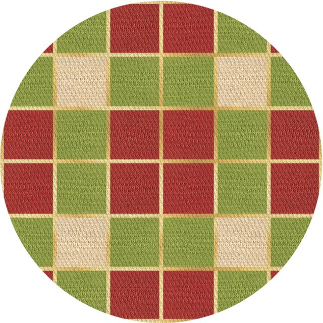 Ahgly Company Tapis de Zone Rond Vert Transitionnel pour Intérieur Lavable à la Machine, 3 Pieds Rond
