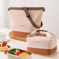 thumbnail image 1 of TIMIFIS Insulated Bento Boxs, Color Matching Crossbody Handheld Insulated Lunch Bag Multifunctional Outdoor Travel Picnic Bag Waterproof and Oil-Proof Large Capacity Lunch Bag Kitchen Appliances, 1 of 6