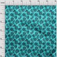 thumbnail image 3 of oneOone Viscose Jersey Turquoise Green Fabric Tropical Leaf Craft Projects Decor Fabric Printed By The Yard 60 Inch Wide, 3 of 5