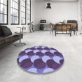 thumbnail image 4 of Ahgly Company Tapis d'Intérieur Lavable en Machine Carré Transitionnel Violet, 7 Pieds Carré, 4 of 7