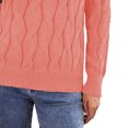 thumbnail image 4 of Cathalem WoWomens Cotton Sweaters Crew Neck Solid Color Soft Ribbed Knitted Oversized Pullover Loose Fit Jumper,Pink M, 4 of 5