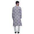 thumbnail image 3 of Atasi Kurta Pyjama de Fête pour Hommes Col Mandarin Manches Longues Kurta Pyjama Ethnique, 3 of 5