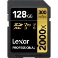 thumbnail image 1 of Lexar 128GB 2000X Professional SDXC RDR UII, LSD128CRBEU2000R (RDR UII), 1 of 4