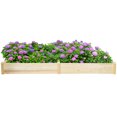 thumbnail image 4 of Patiojoy Raised Garden Bed Planter Wooden Elevated Vegetable Flower Rectangular Kit Box, 4 of 9