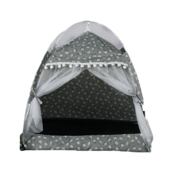 yulier Maison-Lit pour Chats, Tente pour Chats Lit pour Chien pour Chats et Chiens d'Intérieur, Tente pour Animal de Compagnie Grotte Extérieure Conception Légère et Portable pour le Voyage, Gris