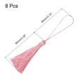 thumbnail image 2 of Unique Bargains 6.5' Silky Bookmark Tassels with Loop for DIY Craft Accessory, 8Pack Rose Pink, 2 of 5