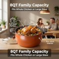 thumbnail image 2 of Multifunctional Large Capacity Non-stick Pressure Cooker, 8QT Micro Electric Pressure Cooker, Cooking Pot with Anti-Scalding Handle & Visual Glass Lid for Family Meals, Soups, Stews (Black), 2 of 7