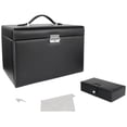 thumbnail image 4 of 3 Layers Jewellery Box, Lockable Women Jewelry Case Storage Organizer with Drawers for Earrings Rings Necklace, 4 of 7