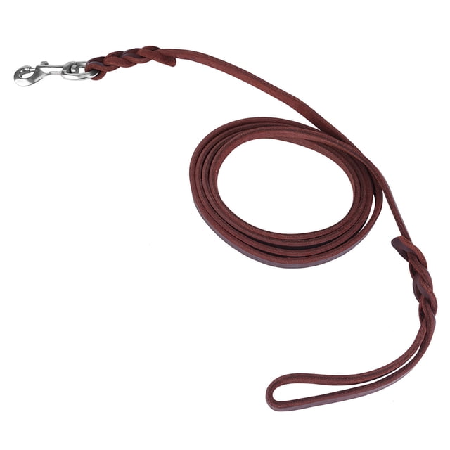 Braided Design Dog Training Leash Dog Rope, Dog Training Leash, Leather Dog Rope Dark Brown Dog Leather Leash Durable Dog Walking Rope Dog Leather Leash, For Dog Lover Friend For