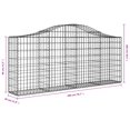 thumbnail image 4 of vidaXL Arched Gabion Baskets 11 pcs 200x30x80/100 cm Galvanised Iron, 4 of 4