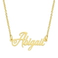 thumbnail image 1 of KISPER 18K Gold Plated Stainless Steel Personalized Name Pendant Necklace, Abigail, 1 of 6
