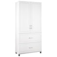 thumbnail image 4 of Kendall 36" 2 Door/2 Drawer Storage Cabinet, White, 4 of 5