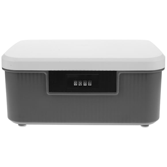OULII Boîte de Rangement de Dossiers Verrouillable pour la Protection de la Confidentialité à la Maison, au Bureau et à l'École Lot de 1 Gris Foncé ABS