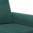 thumbnail image 3 of vidaXL Ensemble de Canapé 2 Pcs avec Coussins Velours Vert Foncé, 3 of 4