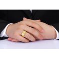 thumbnail image 2 of RYLOS Men's Rings 14K Yellow Gold Ring Classic Designer Style 8X6MM Oval Gemstone & Diamond Ring Citrine Birthstone Rings For Men Size 12, 2 of 7