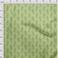 thumbnail image 3 of oneOone Velvet Light Green Fabric Leaves & Flower Floral Sewing Craft Projects Fabric Prints By Yard 58 Inch Wide, 3 of 5