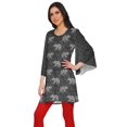 thumbnail image 2 of Moomaya Robe Tunique Mini à Manches Kimono Imprimées à Col Rond pour Femmes Vêtements, 2 of 5