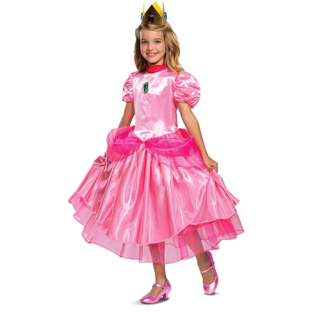 Super Mario Deluxe Princess Peach Girls Costume