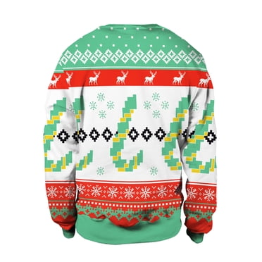 Ugly Christmas Sweater Men Christmas Clothing Casual Loose Tops Christmas Day Long Sleeve Round Neck Sweater