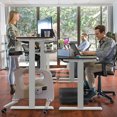 thumbnail image 4 of Gymax Cadre de Bureau à Manivelle Assis-Debout, Hauteur Réglable, Base Debout, Blanc, 4 of 10