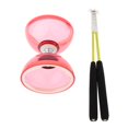 thumbnail image 4 of Triple Bearing Medium Chinese Diabolo Toy with Carbon Sticks, - Red, 12cm, 4 of 8