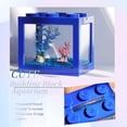 thumbnail image 4 of SUTENGDA Réservoirs de Poissons Betta Réservoirs d'Aquarium Mini Réservoirs Empilables Kit d'Aquarium Bol de Poissons Rectangulaire 3/5 Gallons avec Décoration de Gravier d'Aquarium Cube Réservoir pour Algues Boules, 4 of 6