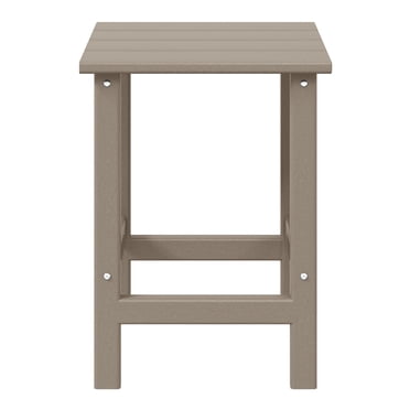 WestinTrends Malibu 14-Inch Square Outdoor Side Table for Adirondack Chair, Weathered Wood
