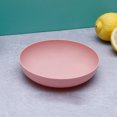 thumbnail image 1 of Dinner Plate Tableware Wheat Straw PP Dinnerware For Dish Fruits Serving Sauce DippingDeep Round Pink, 1 of 1