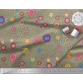 thumbnail image 3 of Soimoi Green Moss Georgette Fabric Insect & Floral Clip Art Print Fabric by Yard 42 Inch Wide, 3 of 3