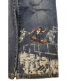 thumbnail image 3 of Lnyulong Unisex Graphic Embroidered Baggy Jeans, Retro Blue, 3 of 6
