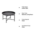 thumbnail image 2 of Kate and Laurel Mahdavi Table Basse Moderne, 26 x 26 x 16, Noir, Table Basse Unique au Design Sophistiqué, 2 of 8