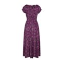 thumbnail image 4 of SMihono Robes d'Été Bohémiennes Femmes Grande Taille Mode Femmes Chiffon Été Décontracté Imprimé Col en V Manches Courtes Robe Longue, 4 of 7
