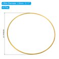 thumbnail image 2 of Unique Bargains Bagues Attrape-Rêves de 6 Pouces, 6 Pcs Anneau Anneau Rond en Métal Macramé Couronne Floral, Or, 2 of 6