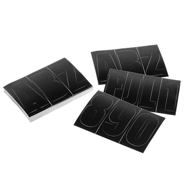 Boating Letter & Number Kit - 3" Black, Registration Identification Number Stickers,  – 4 of Each Letter and U.S.C.G Compliant