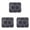 Grey 3Packs, variant on 8 Cavity Hamburger Bun Pan Non Stick Silicone Bread Loaf Baking Mould Perforated Homemade Buns, 29.8x25.5x3 cm, Grey 1Pack
