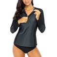 thumbnail image 4 of Charmo Women's UPF 50+ Rash Guard Long Sleeve Swimwear Athletic Shirt Rashguard Top, 4 of 7