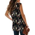 thumbnail image 2 of Nouveau Femmes Casual Imprimé Coutures V Cou Hauts, 2 of 2
