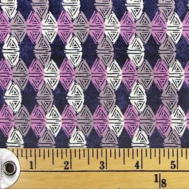 FABRIC CREATIONS Black Pink Grey Fans Fat Quarter 45 × 53 cm (18 × 21 in)