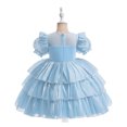 thumbnail image 4 of WEAIXIMIUNG Robes de Fête pour Filles Taille 18 Robes de Noël à Manches Courtes Broderie Dentelle Volants Robe de Soirée Robe de Mariage, 4 of 4