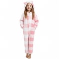 thumbnail image 1 of Combinaison à Manches Longues pour Filles, Combinaison à Capuche à Carreaux à Manches Longues, Tenue de Nuit Décontractée d'Hiver avec Chaleur, Rouge, Manches Longues, 1 of 6
