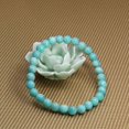 thumbnail image 3 of Bracelet Extensible Unisexe en Perles Rondes de 6 mm avec Pierre Précieuse d'Amazonite Brésilienne Naturelle 7 Pouces, 3 of 5